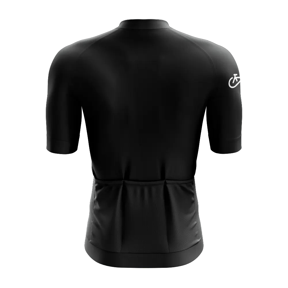 Men's Forever Black Short Sleeve Cycling Jersey