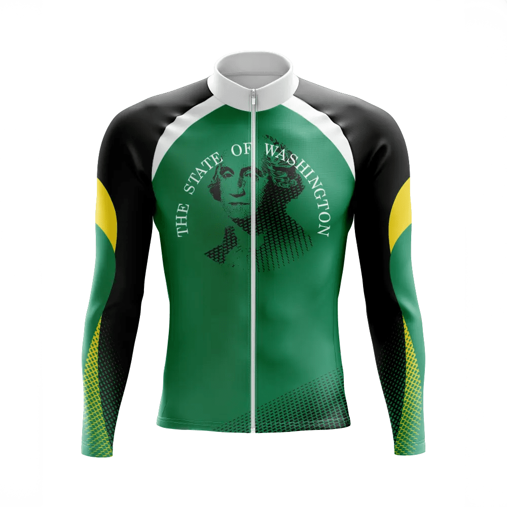 Men's Washington State Long Sleeve Cycling Jersey