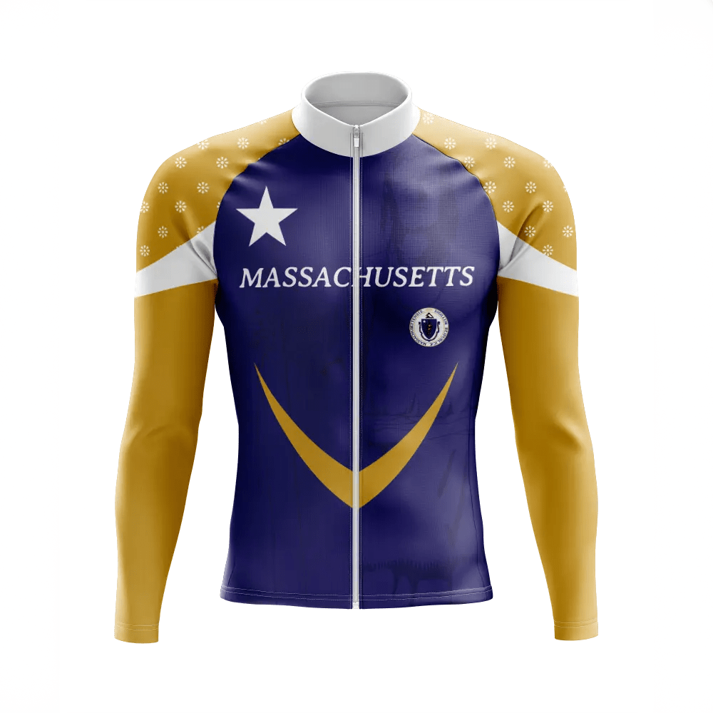 Men's Massachusetts Long Sleeve Cycling Jersey