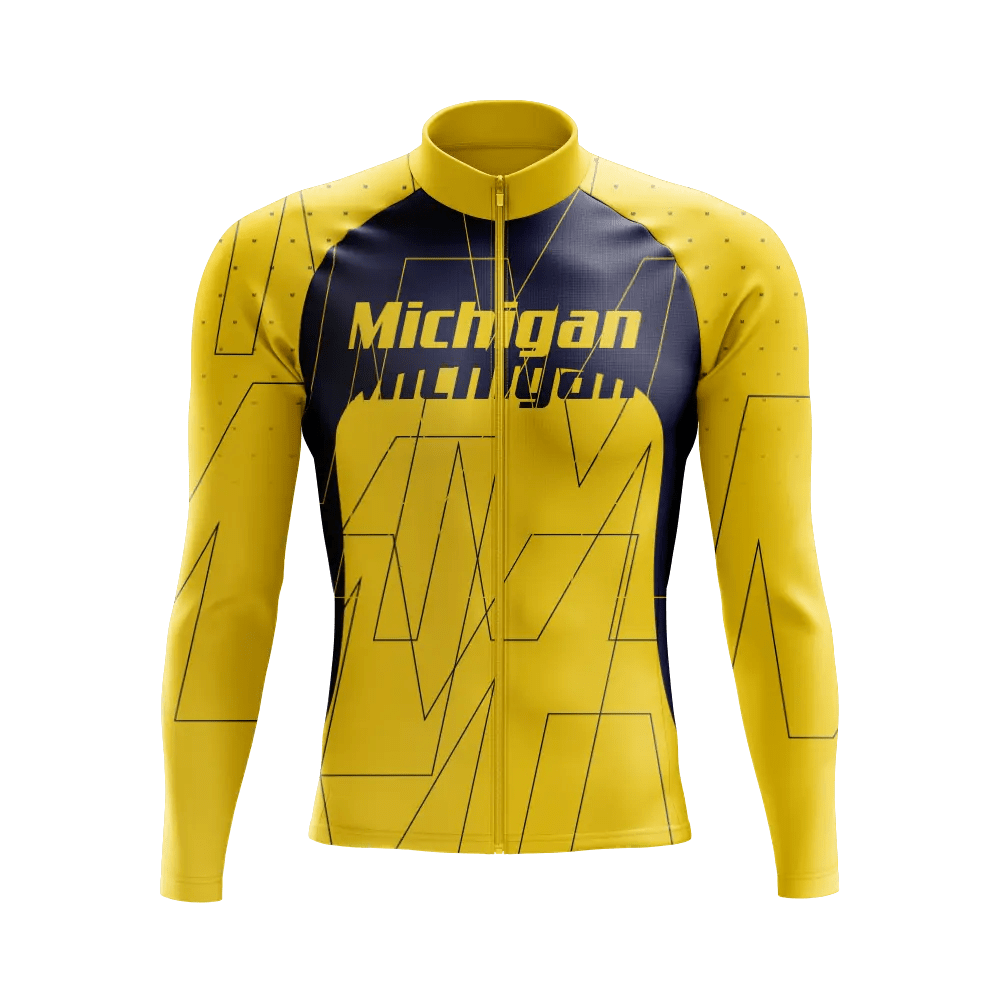 Men's Michigan Long Sleeve Cycling Jersey