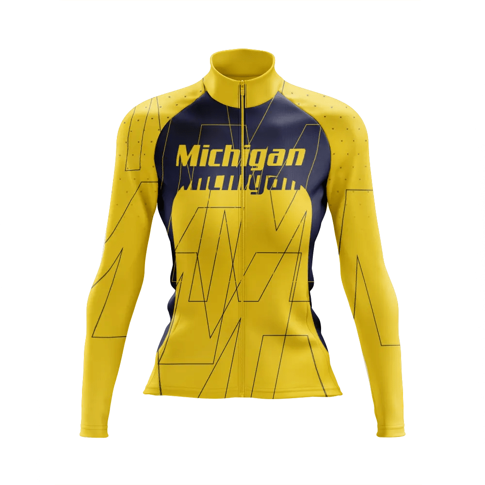 Women's Michigan Long Sleeve Cycling Jersey