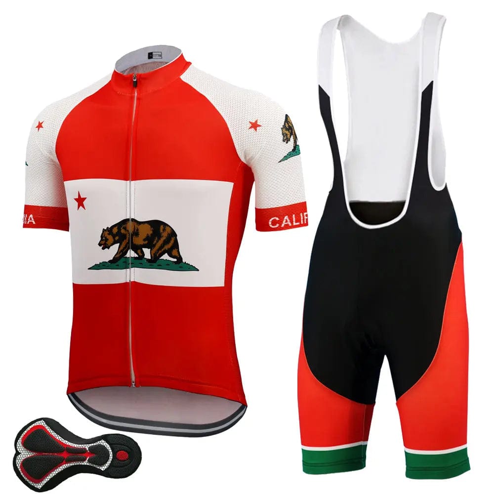 California Republic V4 Short Sleeve Cycling Set