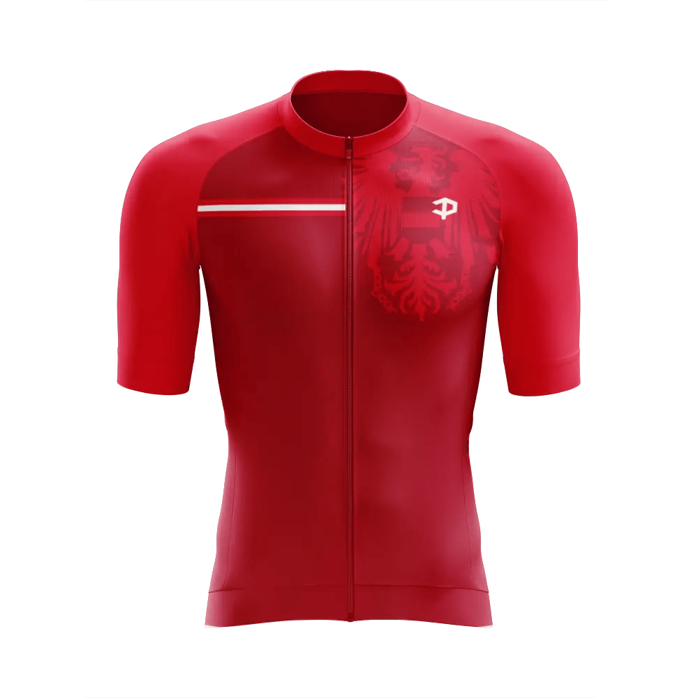 fahrradbekleidung österreich Men's Austria Short Sleeve Cycling Jersey