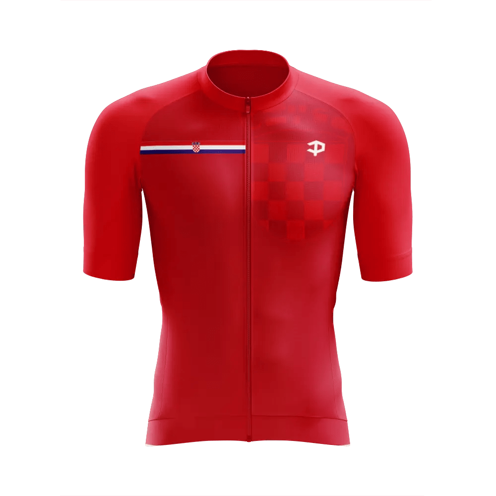 Men's Croatia Republic Short Sleeve Cycling Jersey