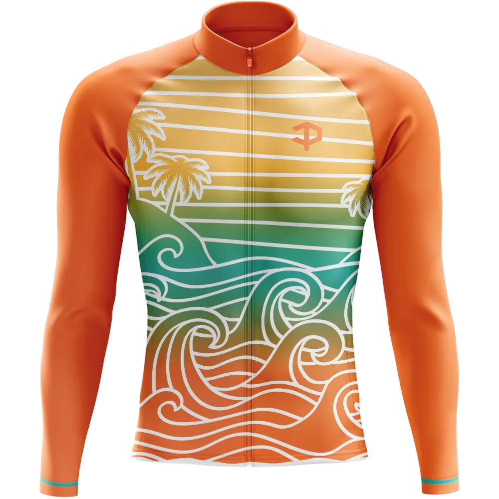 Catching Waves Long Sleeve Cycling Jersey