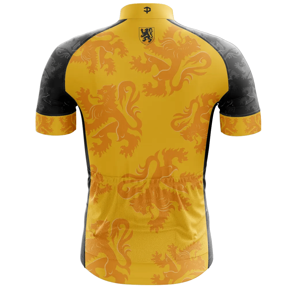 Vlaanderen Flanders Yellow V2 Short Sleeve Cycling Jersey