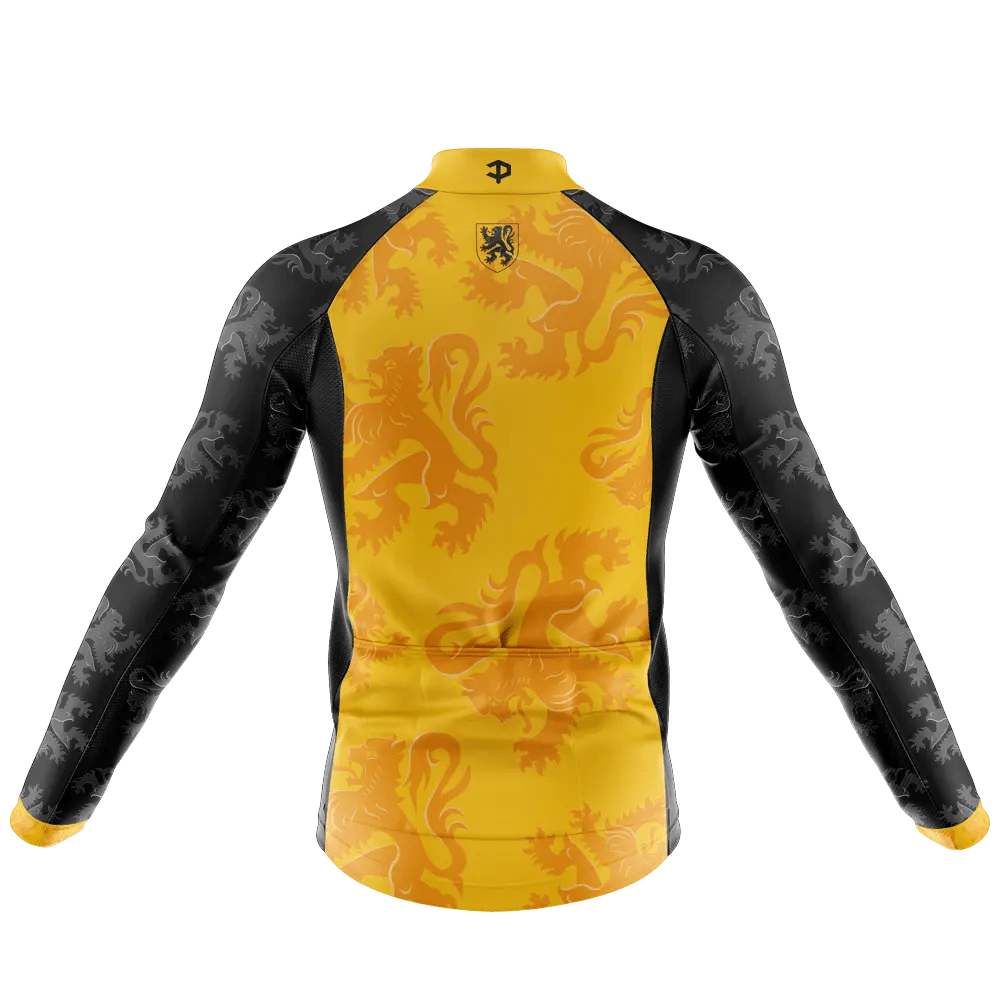 Vlaanderen Flanders Yellow V2 Long Sleeve Cycling Jersey