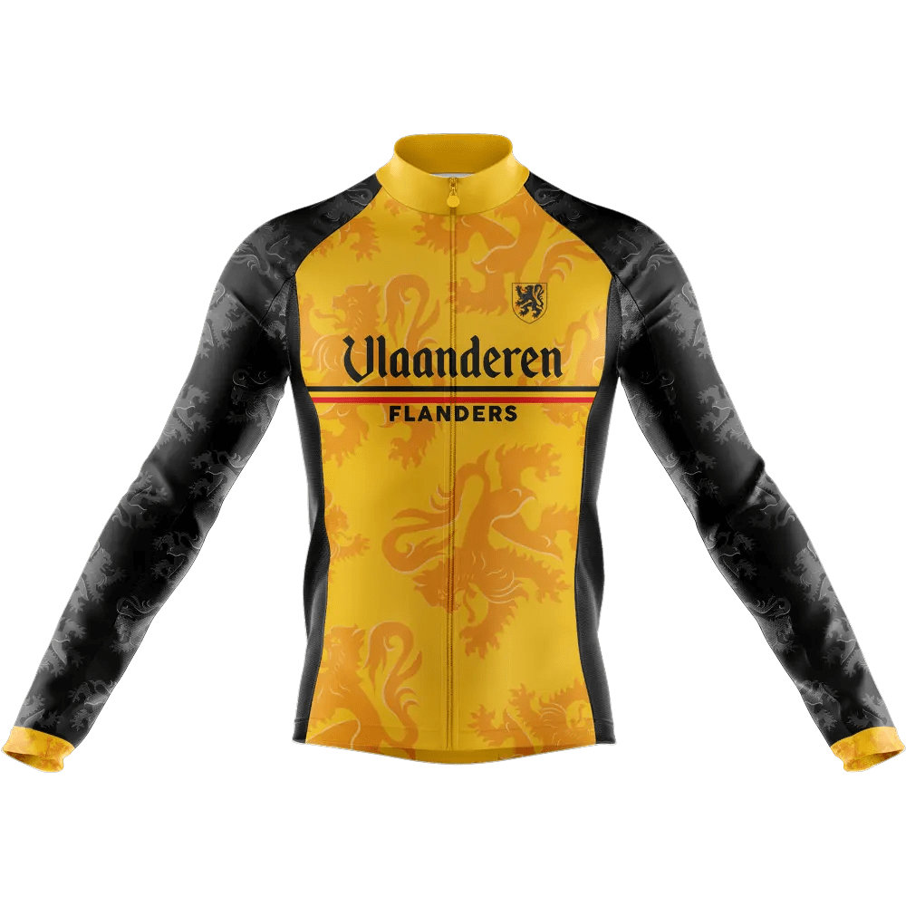 Vlaanderen Flanders Yellow V2 Long Sleeve Cycling Jersey