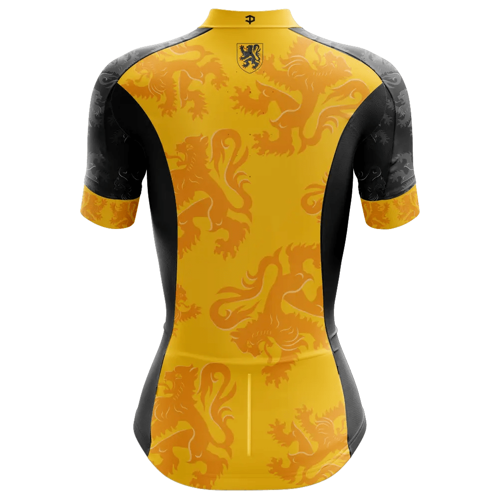 Vlaanderen Flanders Yellow V2 Short Sleeve Cycling Jersey