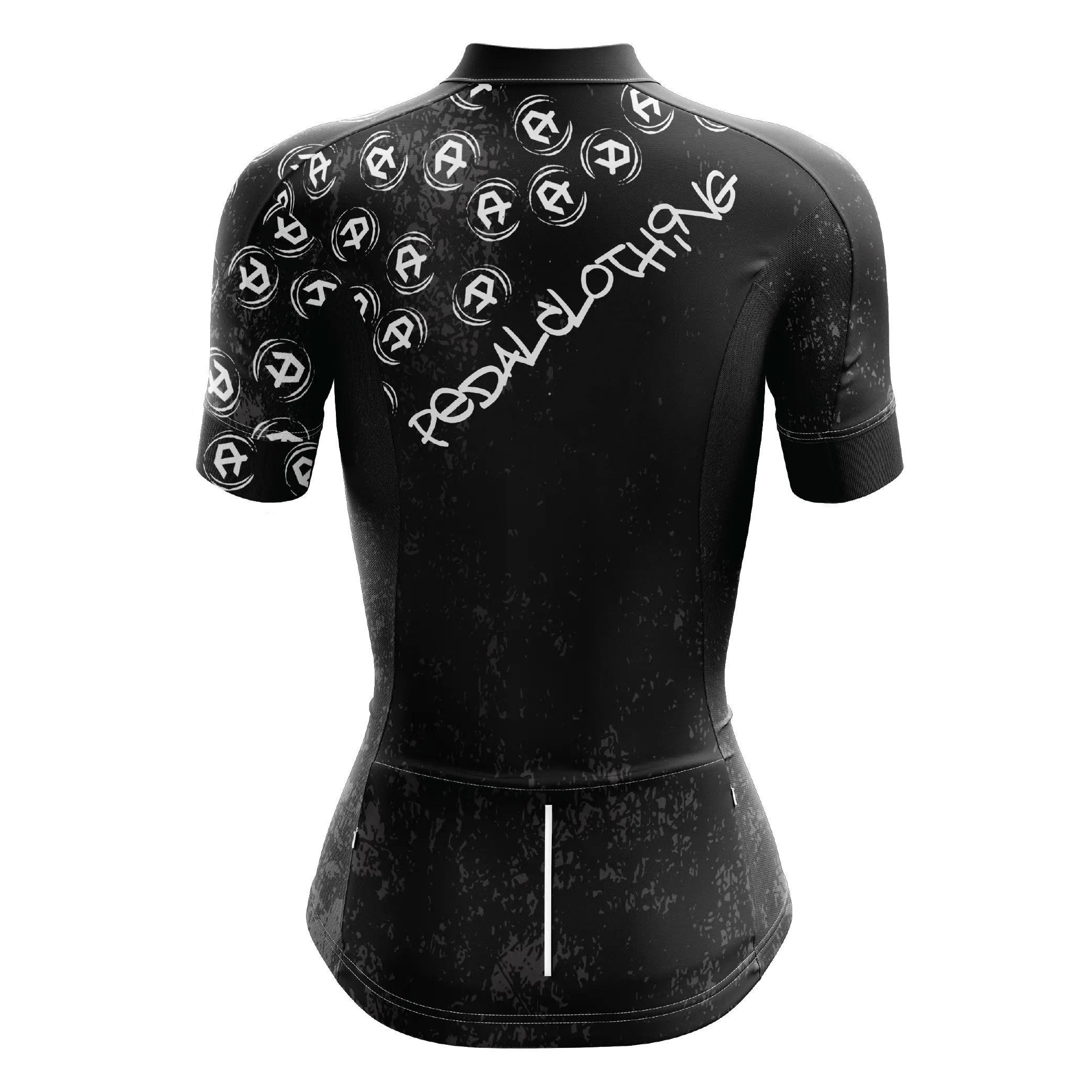 Women's Black Grunge V3 Short Sleeve Cycling Jersey