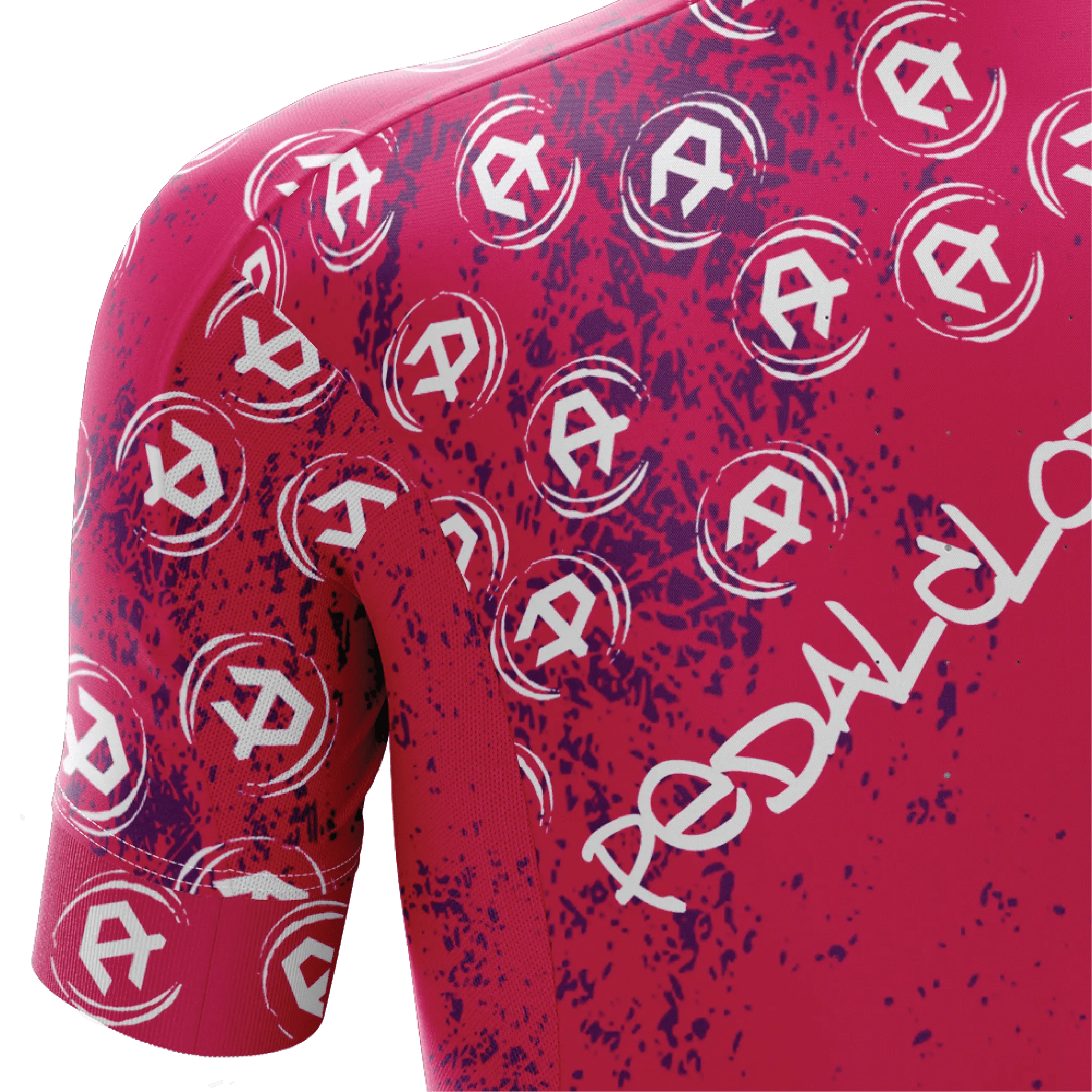 Women's Purple Grunge V3 Short Sleeve Cycling Jersey