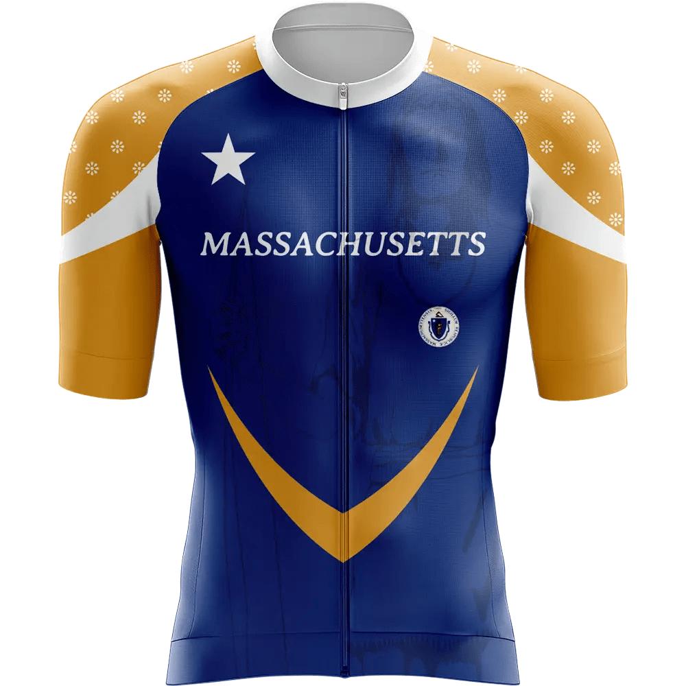 Men's Massachusetts Short Sleeve Cycling Jersey