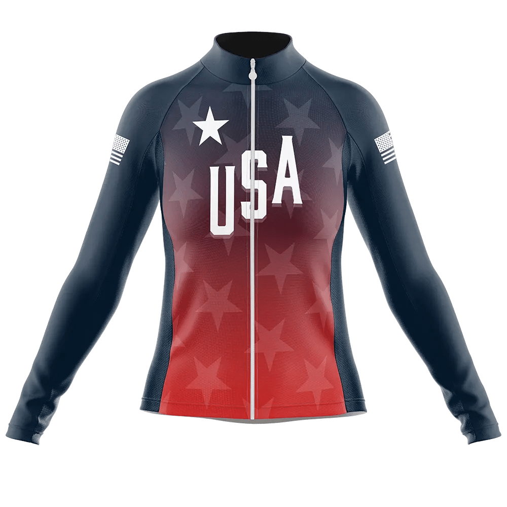 USA V3 Long Sleeve Cycling Jersey