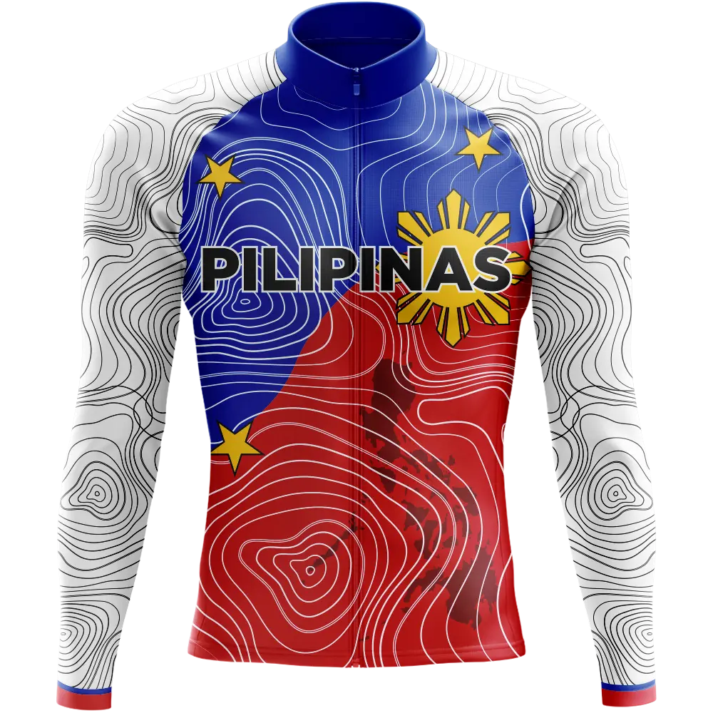Philippines V4 Long Sleeve Cycling Jersey Pedal Clothing