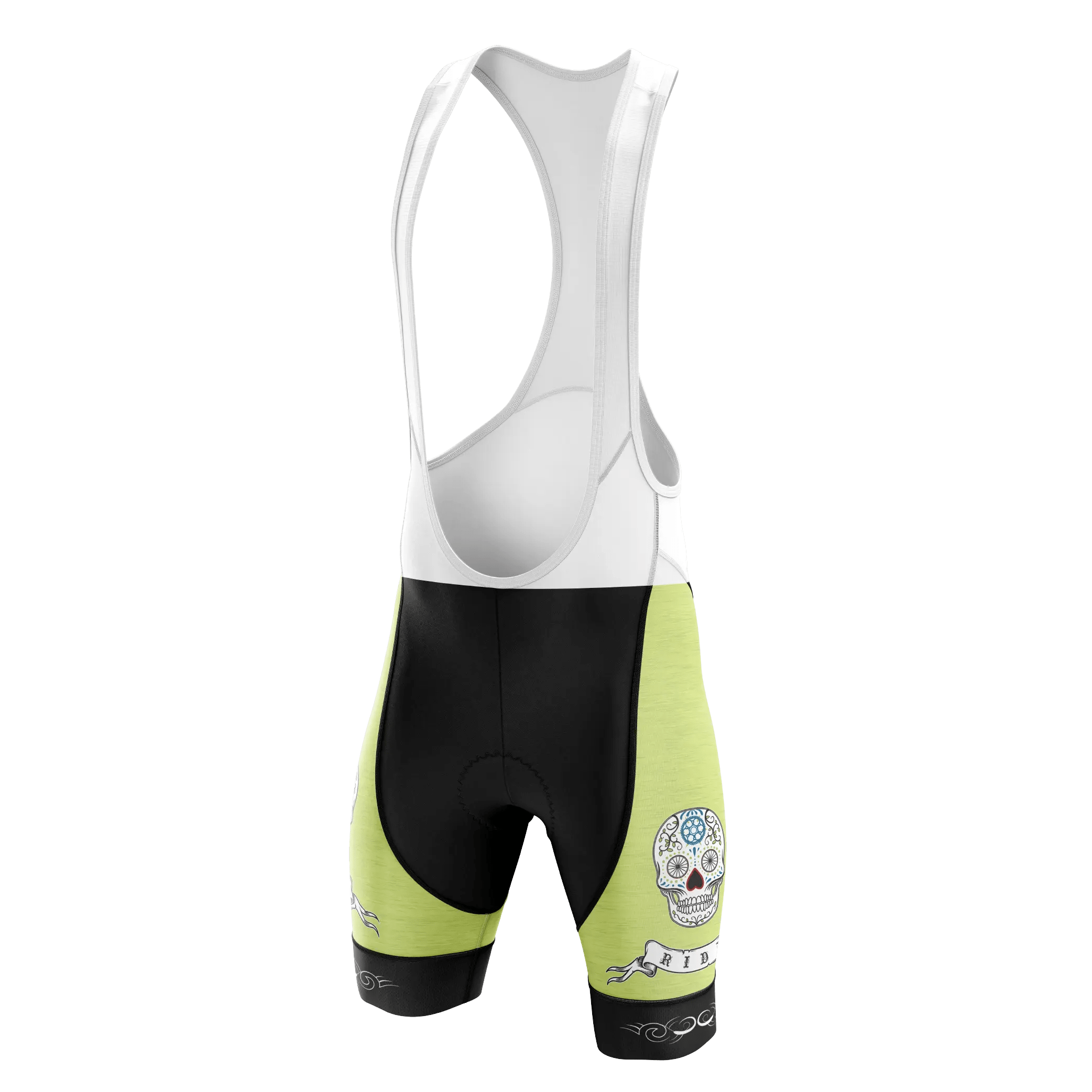 pedaled bib shorts Skull & Gears Green Bib Shorts