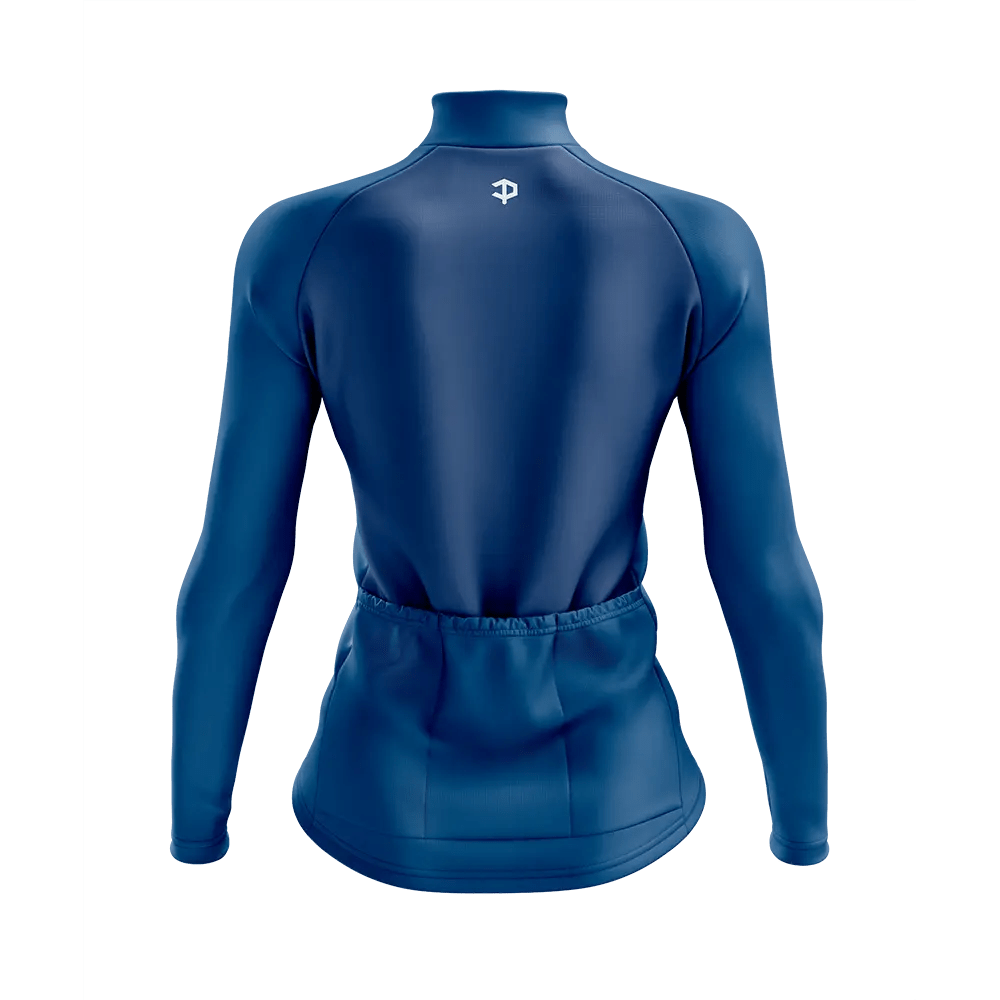 Women's V For Velo Blue Long Sleeve Cycling Jersey