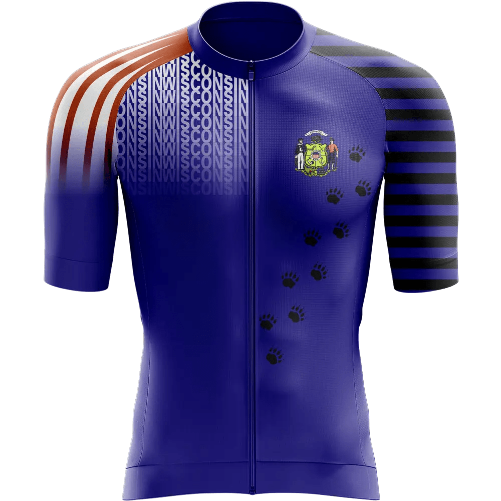 Men's Wisconsin Short Sleeve Cycling Jersey