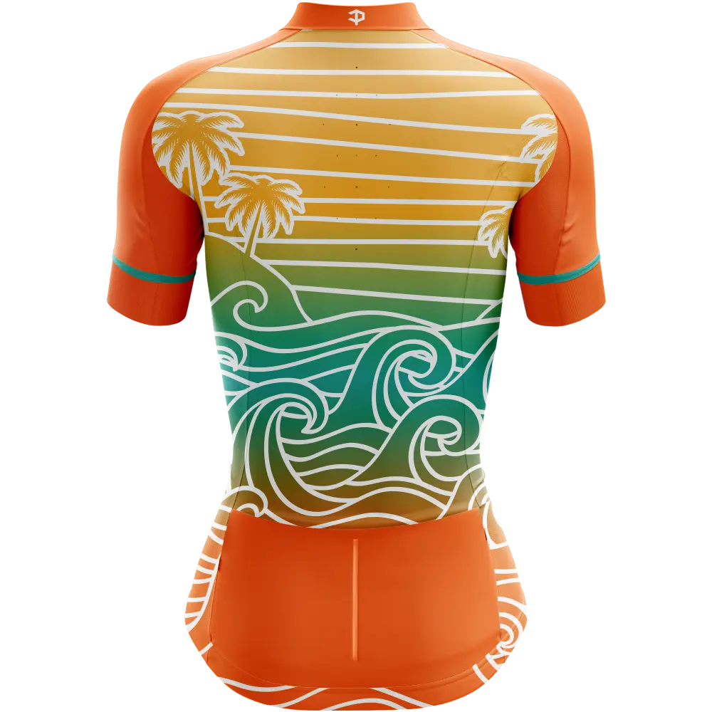 Catching Waves Short Sleeve Cycling Jersey