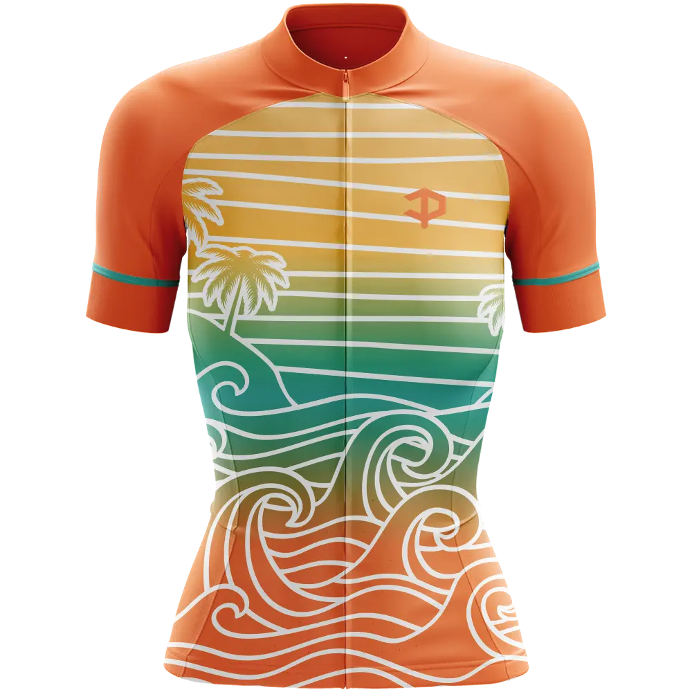 Catching Waves Short Sleeve Cycling Jersey
