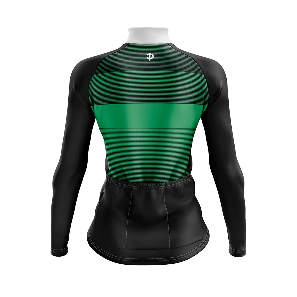 Women's Green Banda Long Sleeve Cycling Jersey