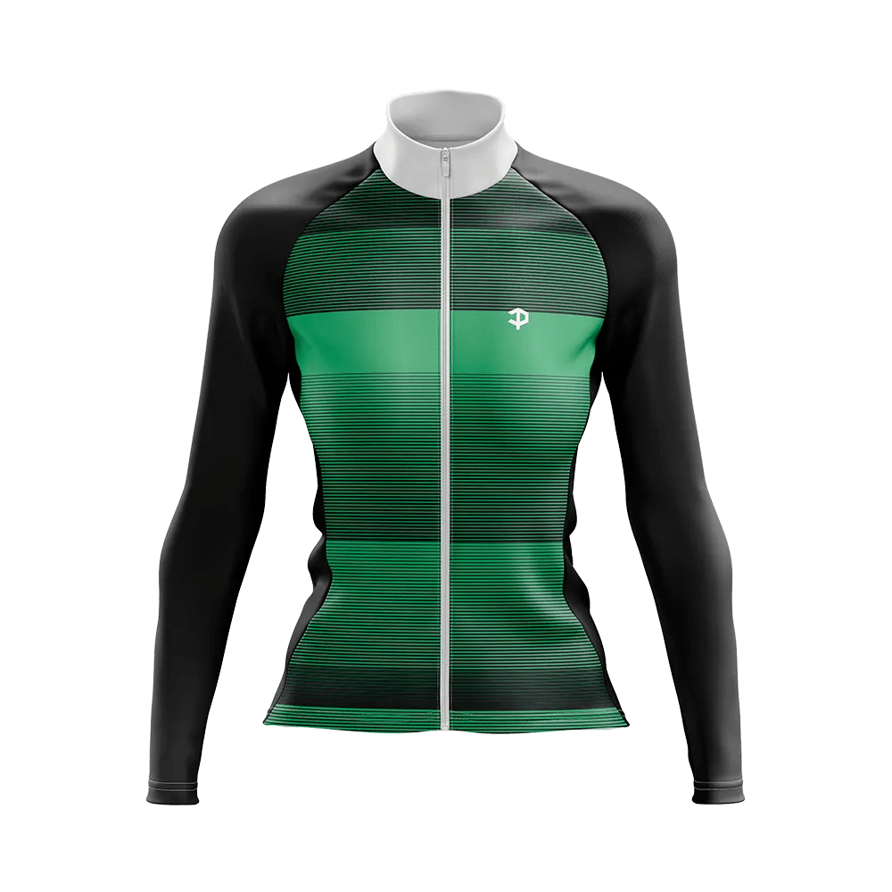 Women's Green Banda Long Sleeve Cycling Jersey