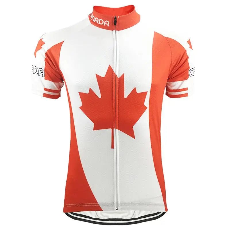 Canada Flag Short Sleeve Cycling Jersey