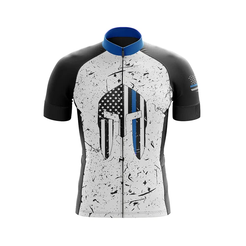 Thin blue online line bike jersey