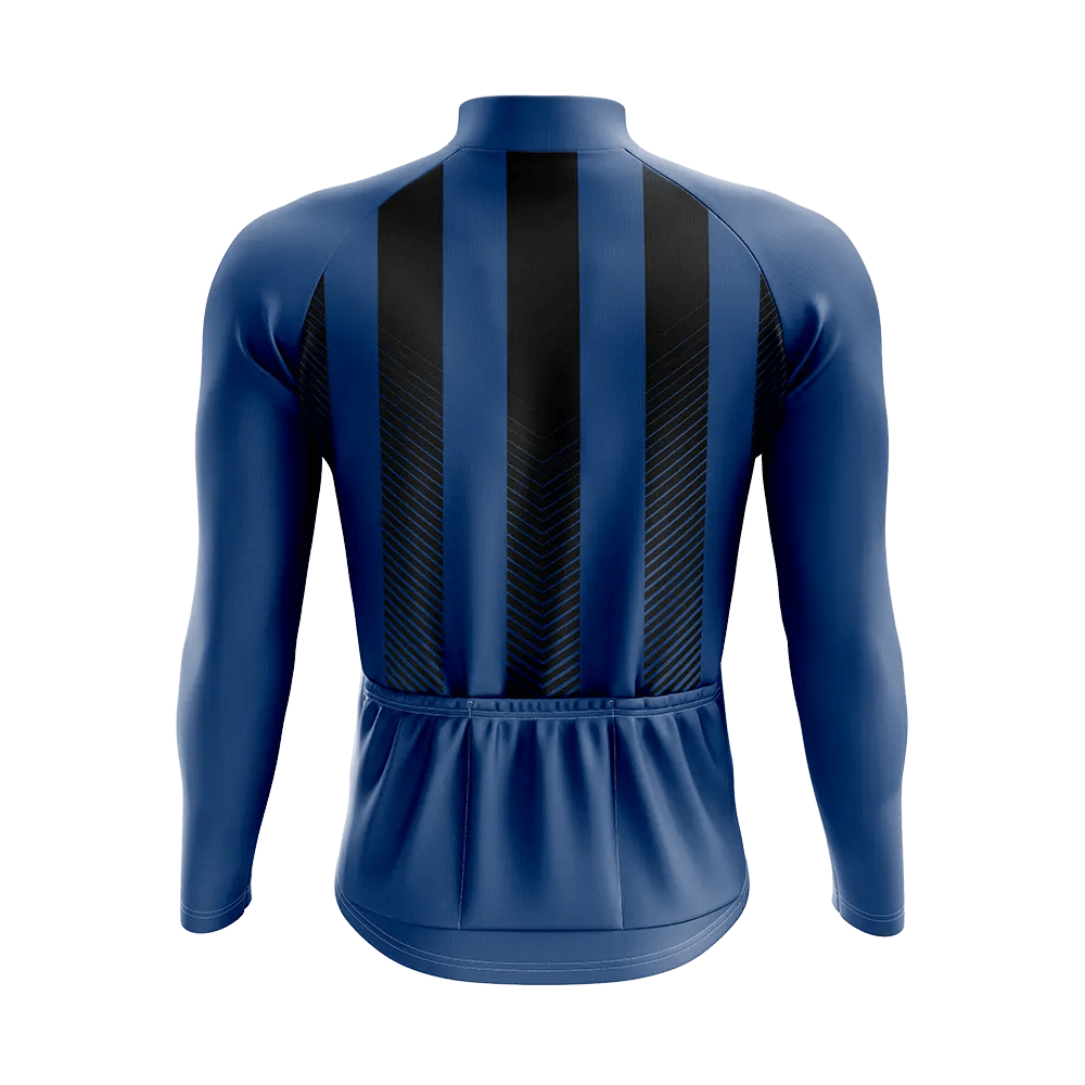 Men's Blue Banda Long Sleeve Cycling Jersey