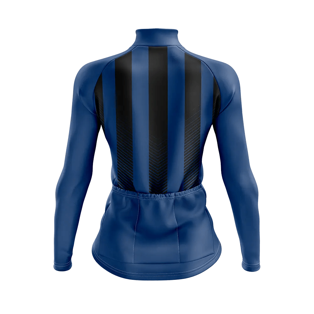 Women's Blue Banda Long Sleeve Cycling Jersey