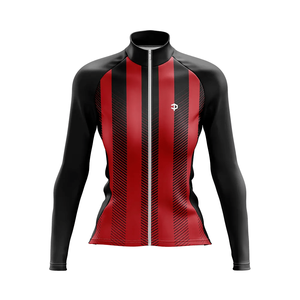 Women's Red Banda Long Sleeve Cycling Jersey