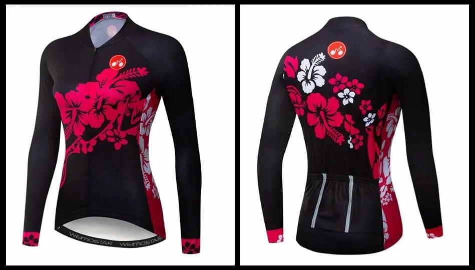 Blink Flower Women's Long Sleeve Cycling Jersey