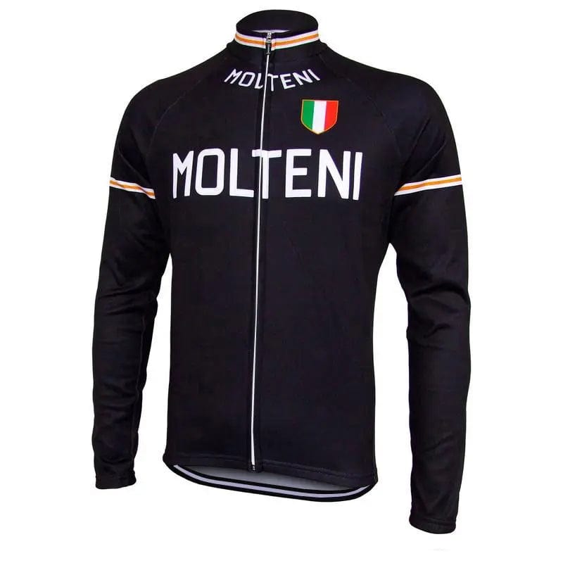 Retro Molteni Black Long Sleeve Jersey Pedal Clothing