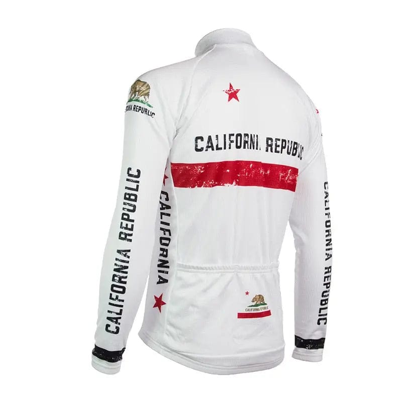 California Republic White Cycling Jersey