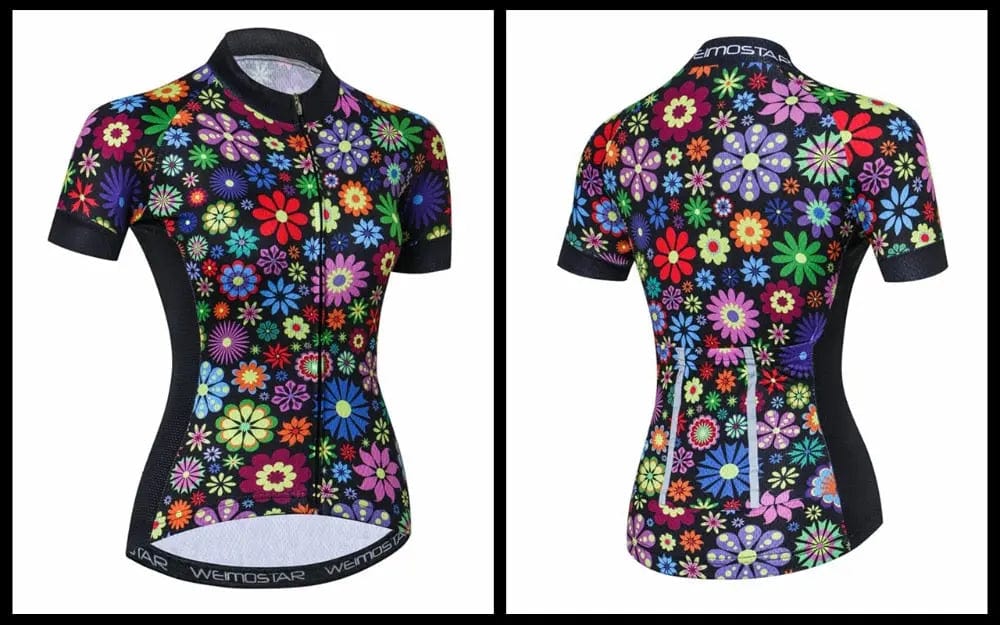 Colour Flower Women's Short Sleeve Cycling Jersey