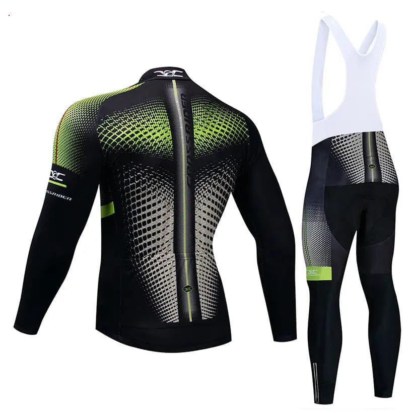 Crossrider Long Sleeve Cycling Jersey & Bib Pants  