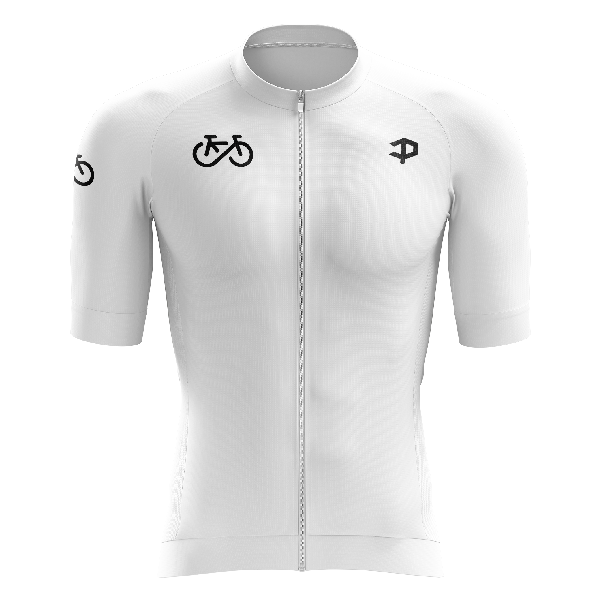 Men's Forever White Short Sleeve Cycling Jersey
