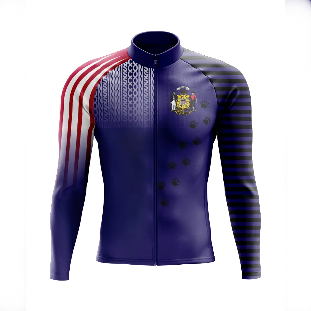 Men's Wisconsin Long Sleeve Cycling Jersey  