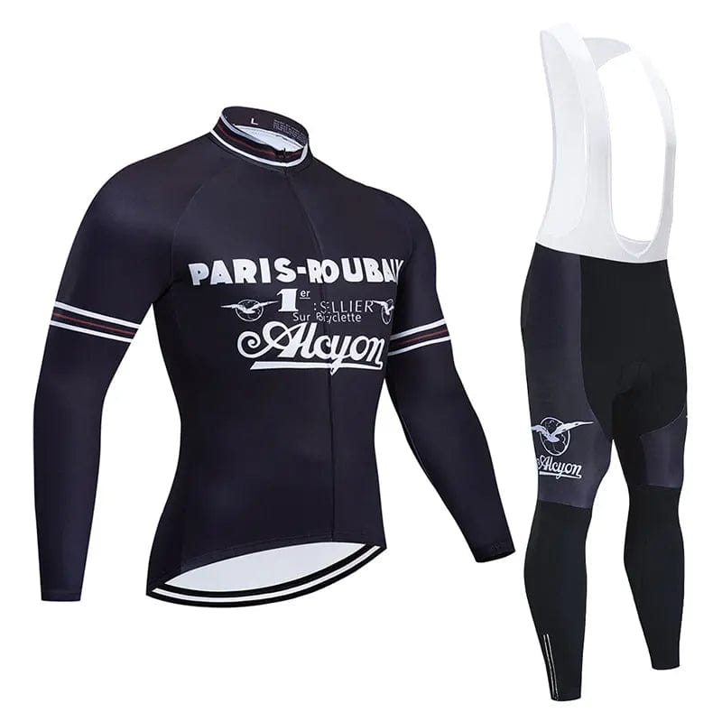 Paris Roubaix Long Sleeve Cycling Jersey & Bib Pants  