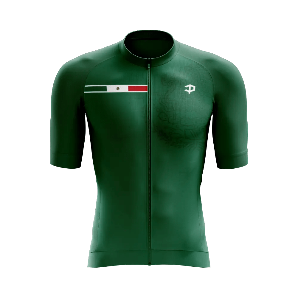 México Men039S Ciclismo Jersey Aprendible Rellenable Maillot