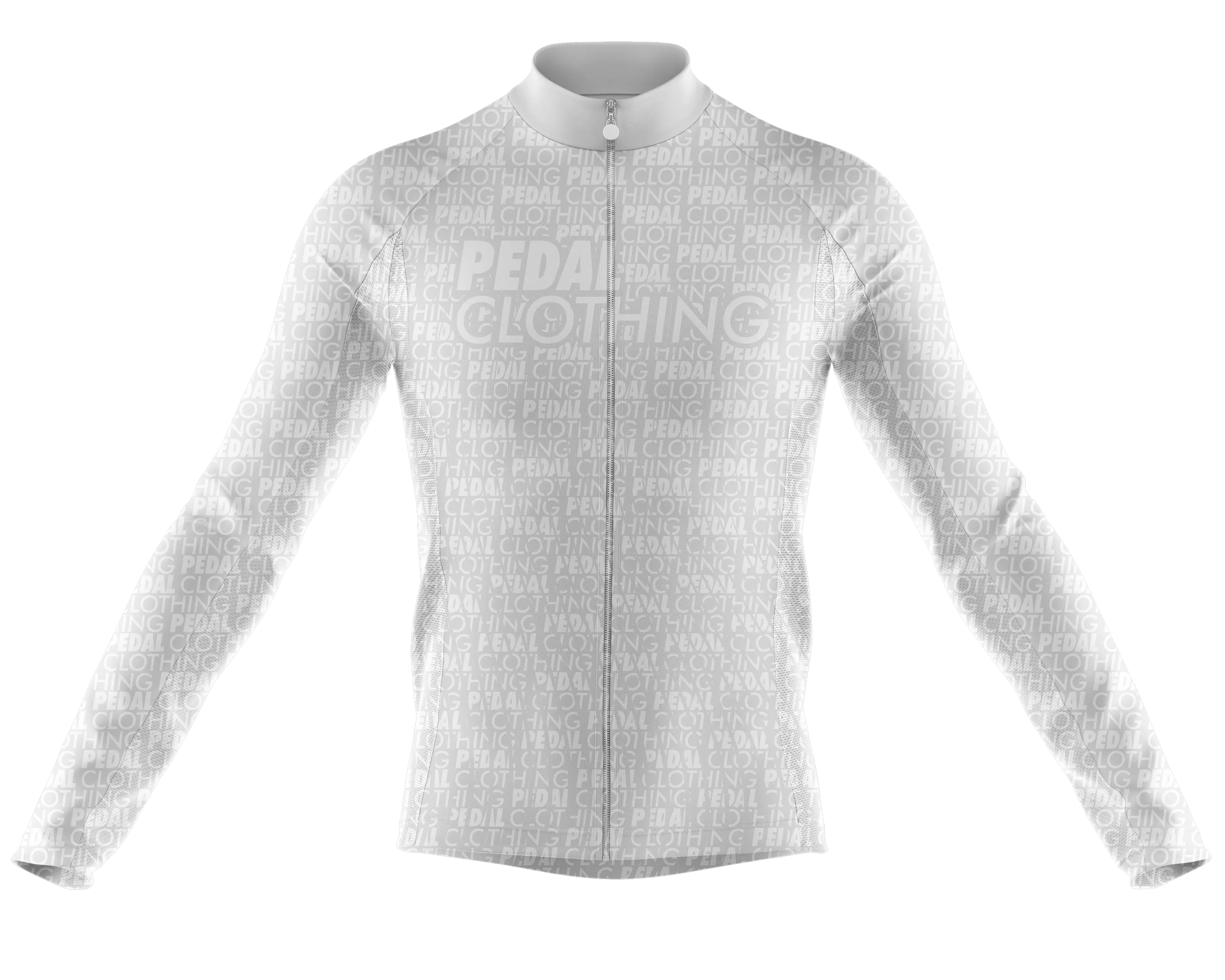 Pedal Clothing White Long Sleeve Cycling Jersey  