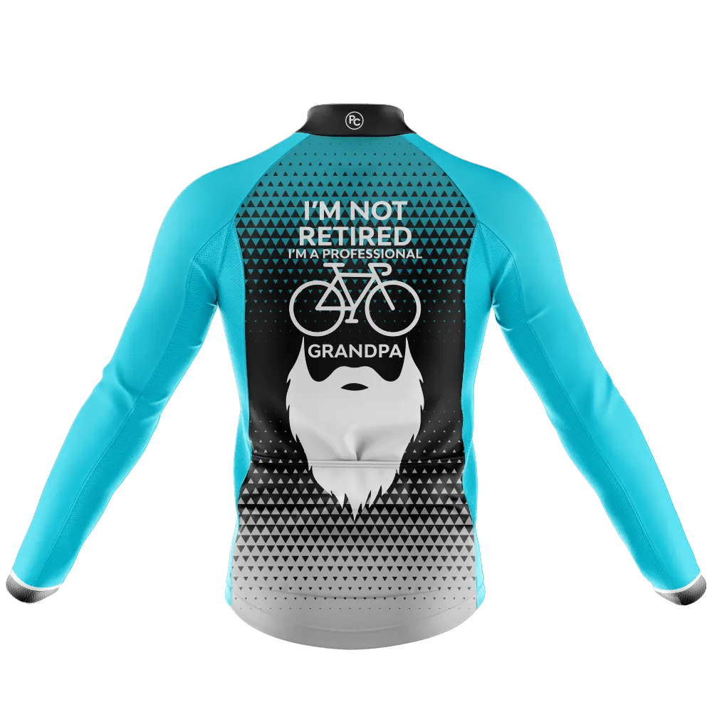 I m Not Retired I m A Professional Grandpa Long Sleeve Cycling