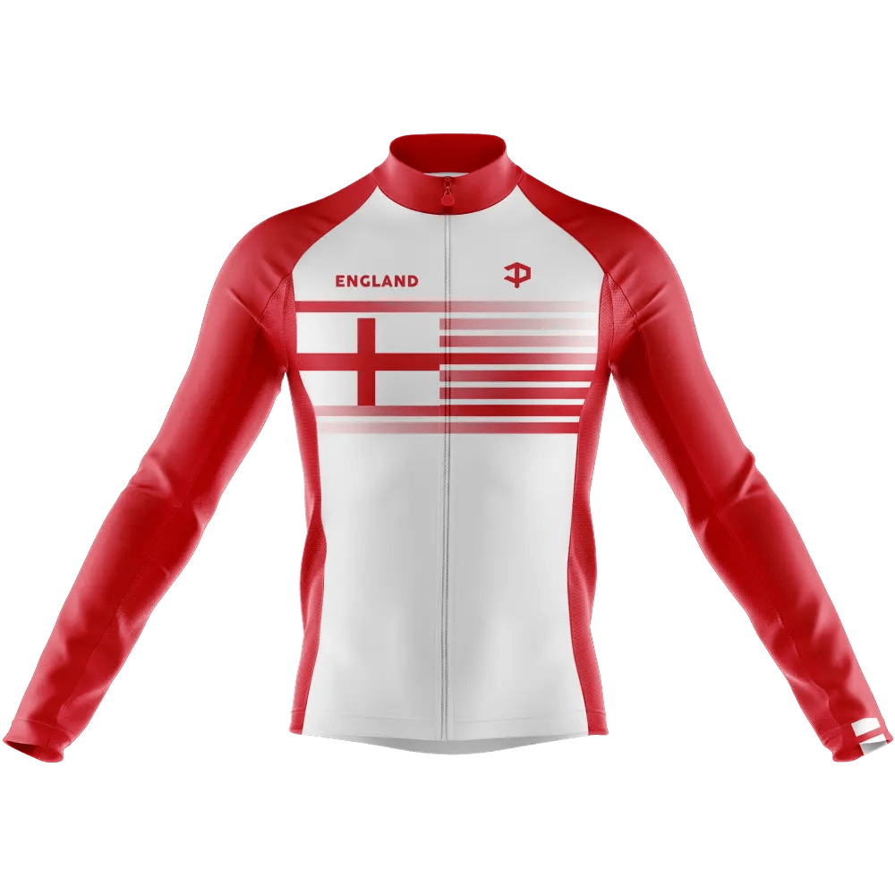 England V3 Long Sleeve Cycling Jersey  