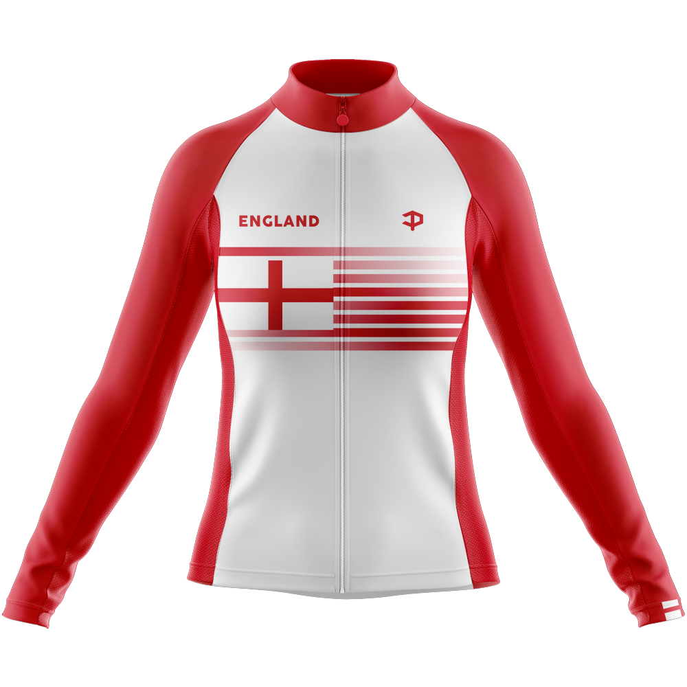 England V3 Long Sleeve Cycling Jersey