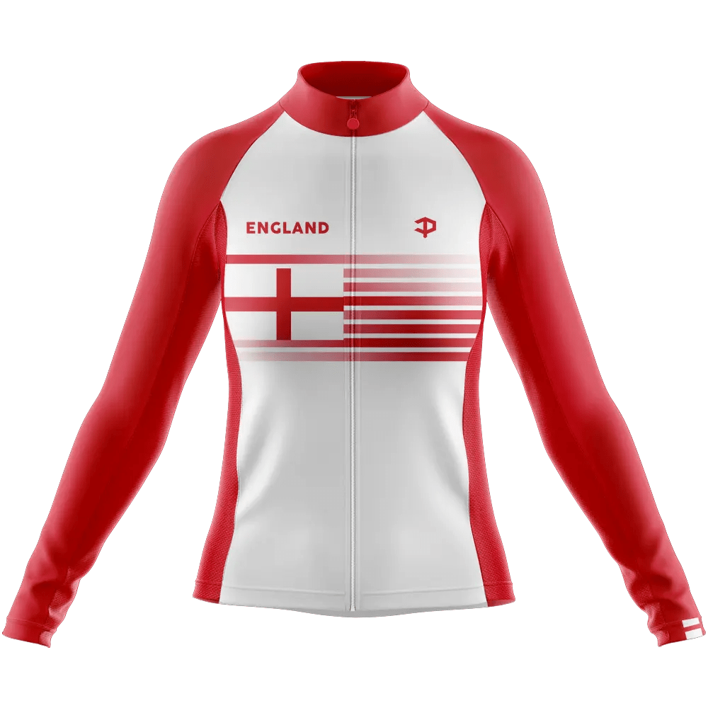 England V3 Long Sleeve Cycling Jersey