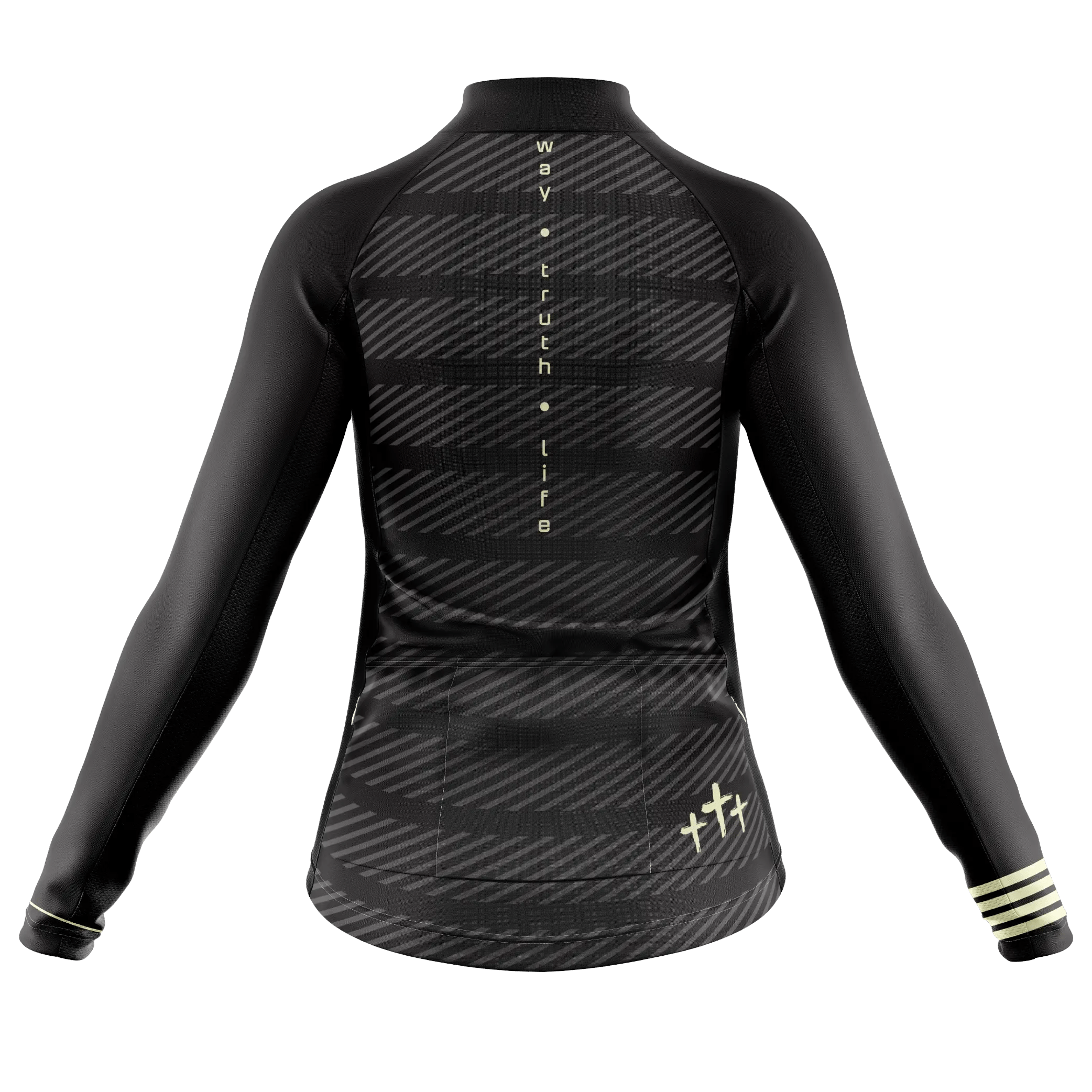 Faith Black Long Sleeve Cycling Jersey  