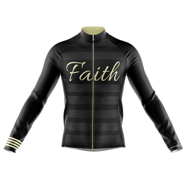 Faith Black Long Sleeve Cycling Jersey