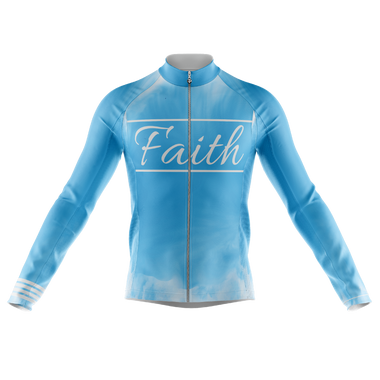 Faith Blue Long Sleeve Cycling Jersey