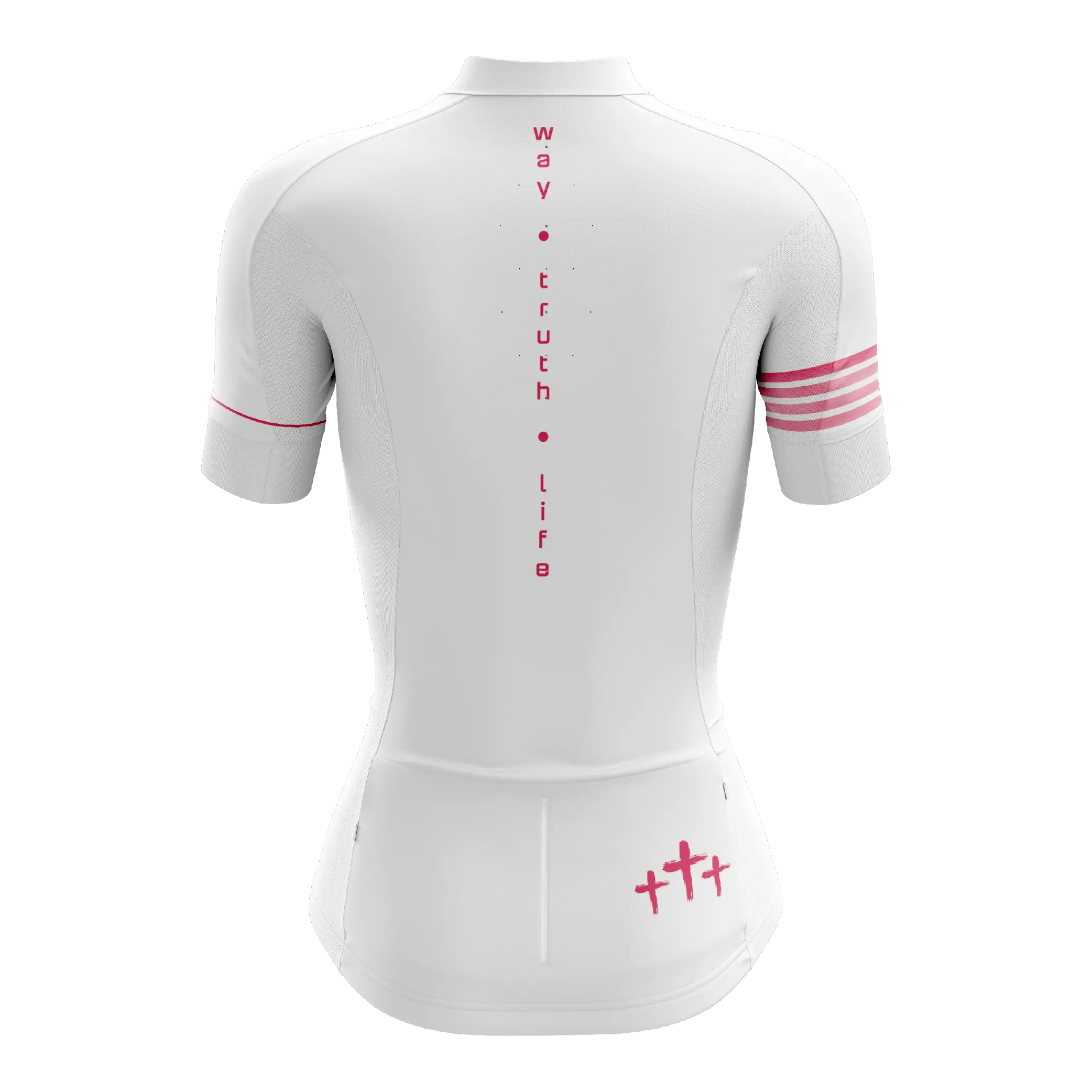 Faith White & Pink Short Sleeve Cycling Jersey  