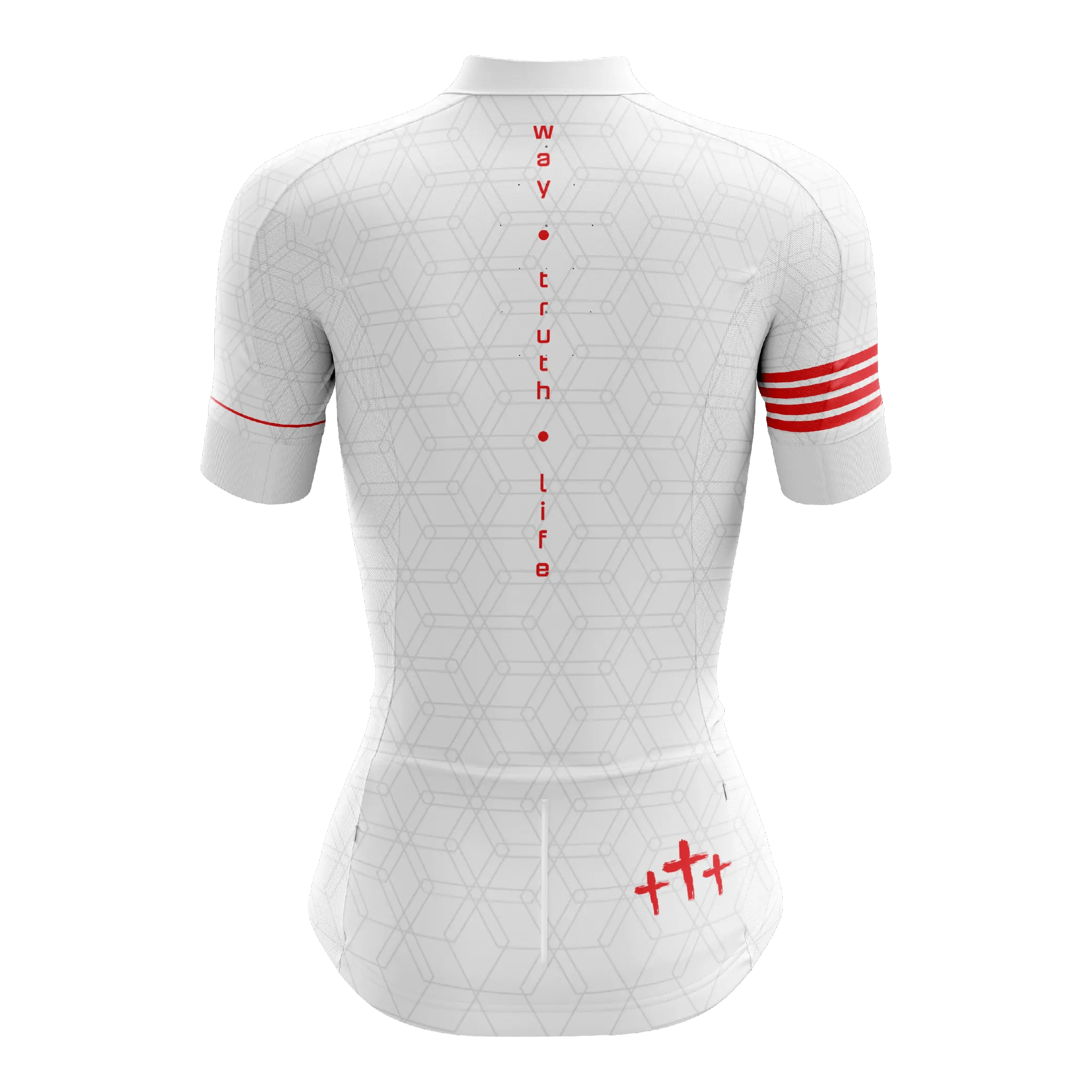 Faith White Red Short Sleeve Cycling Jersey