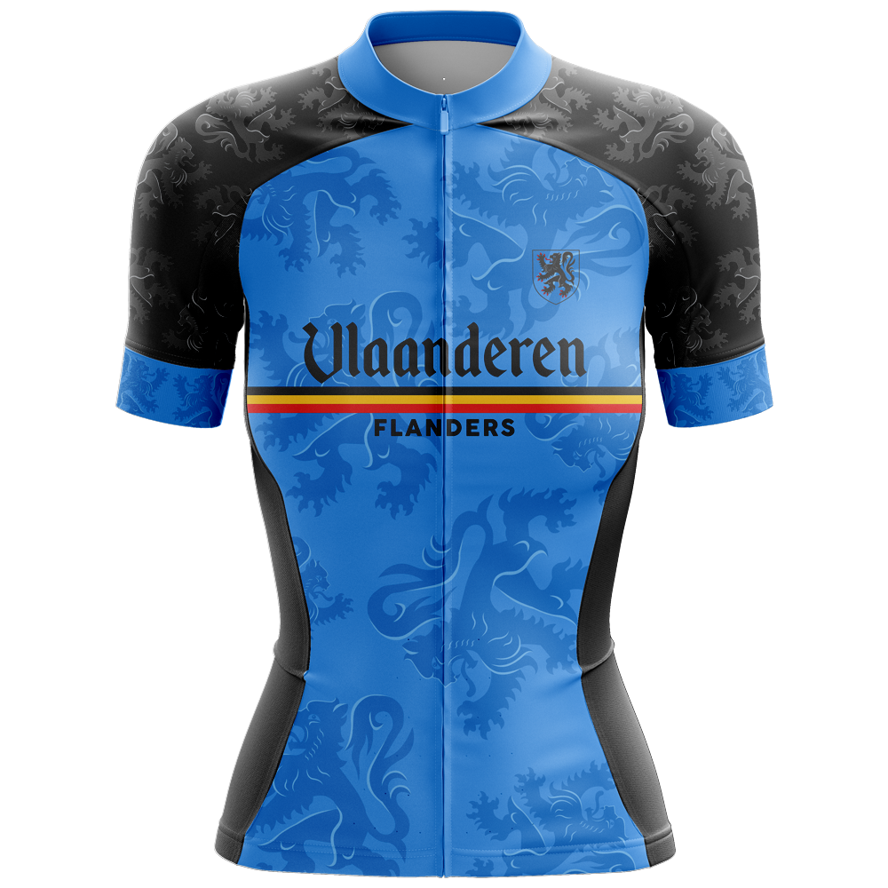 Vlaanderen Flanders Blue V2 Short Sleeve Cycling Jersey